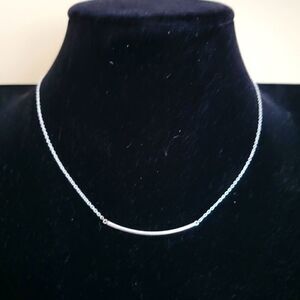 Sterling Silver curved bar choker